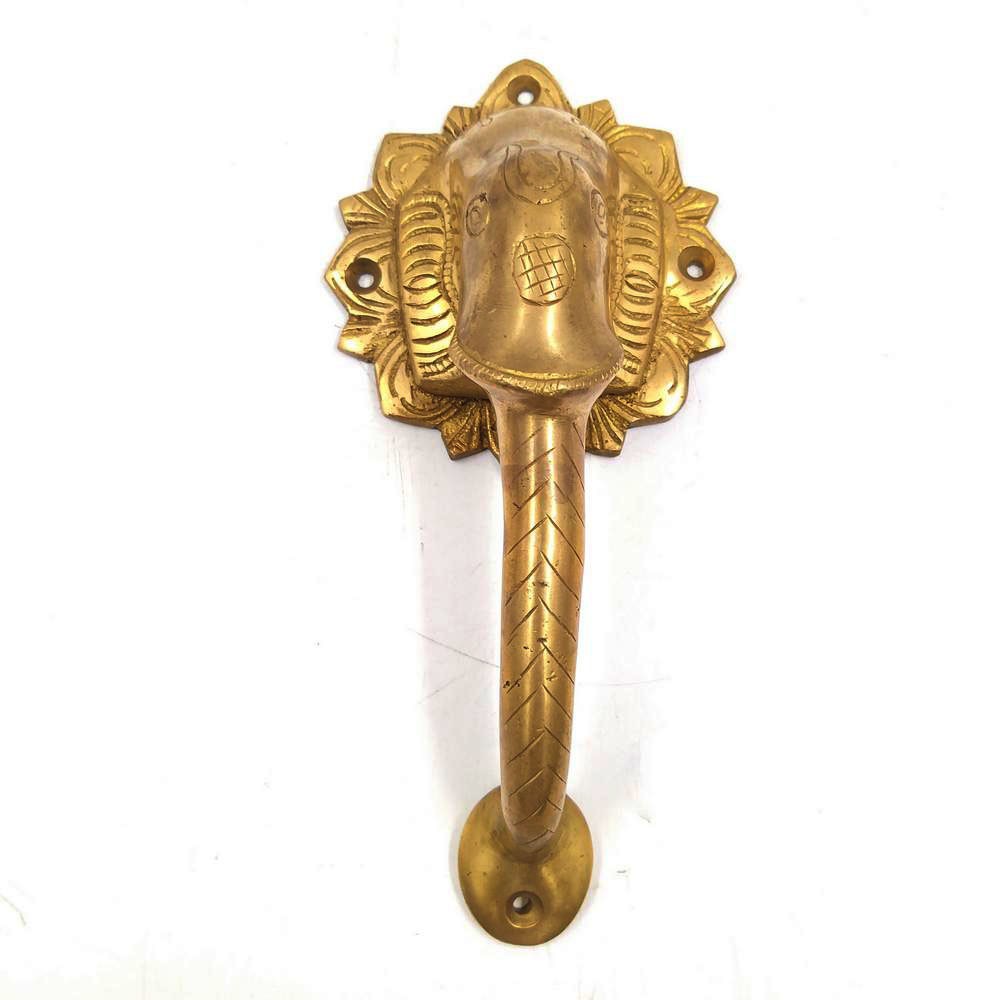 Brass Elephant Door Handle Home Decor L3.75" x W2.25" x H7.75"